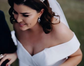 Rose Gold Bridal Crown, Crystal encrusted tiara, Silver Tiara, bridal hair accessories, rose gold tiara, gold crown