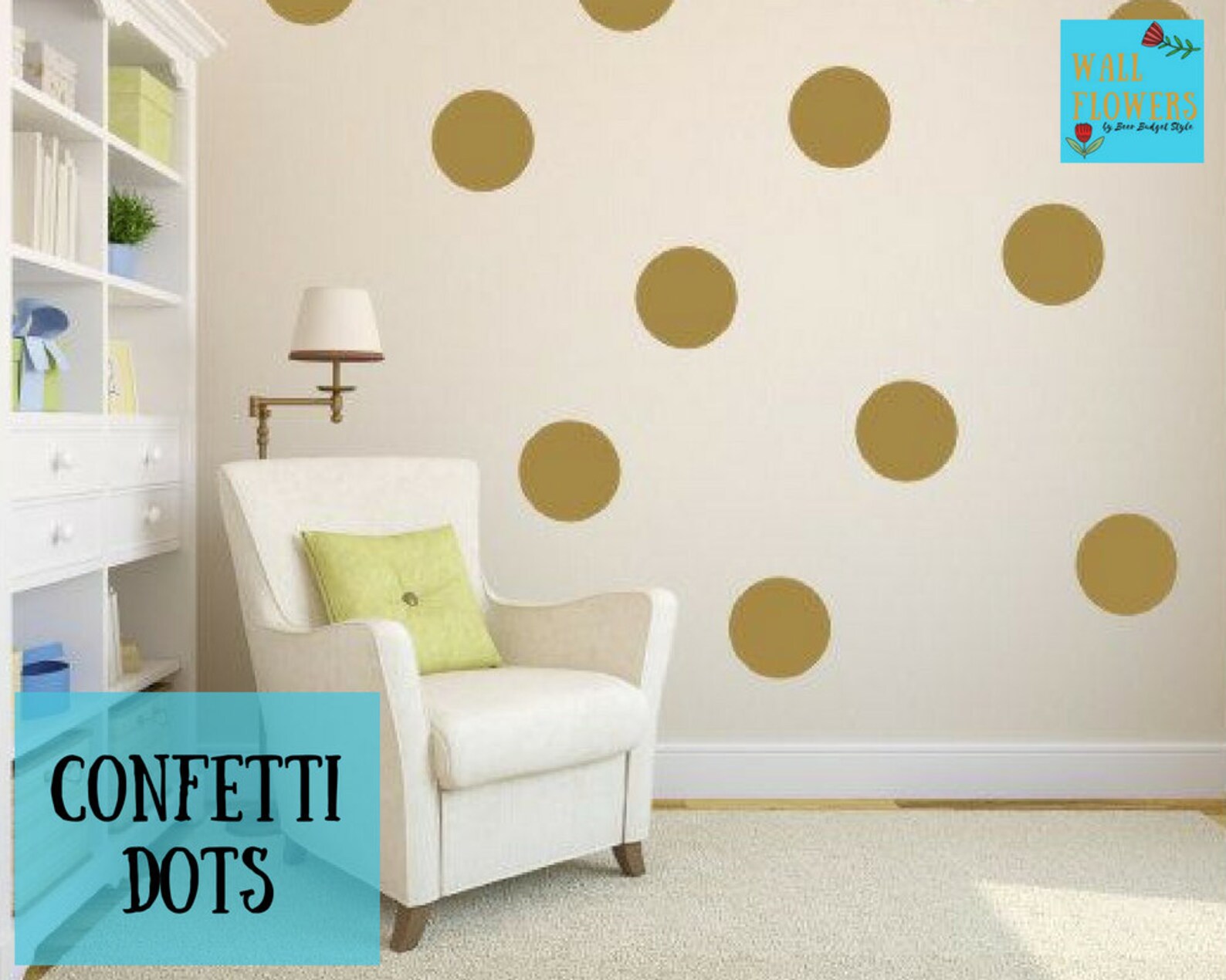 Confetti Dots Wall Decal Set Etsy