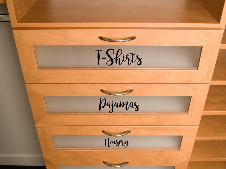 Dresser Drawers Stickers Decals Organization Set of Fifteen Etsy