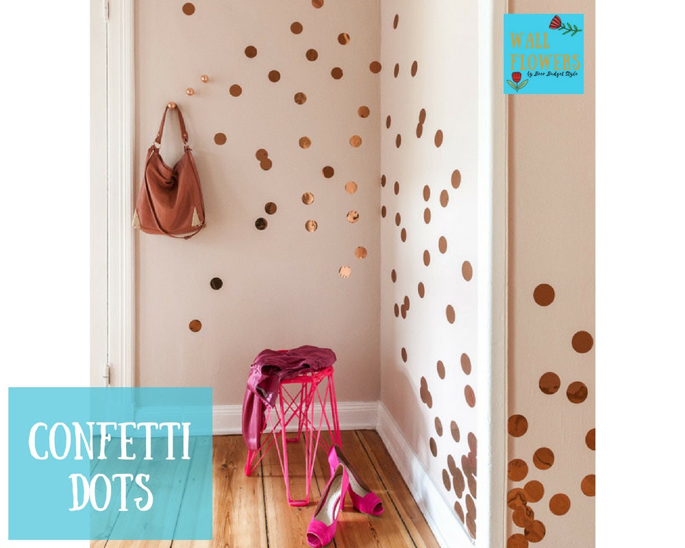 Confetti Dots Wall Decal Set Etsy