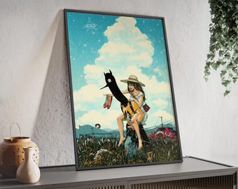 Goodnight Aiko - 12x18&quot;, 16x24&quot;, 24x36&quot; poster - Punpun illustration, wall art, print, anime, fine art print, manga, asano inio