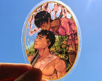 After the Battle Cameo Sticker - Clear matte vinyl decal - Waterproof, UV-Proof, Dishwasher safe - Casca and Guts Kiss