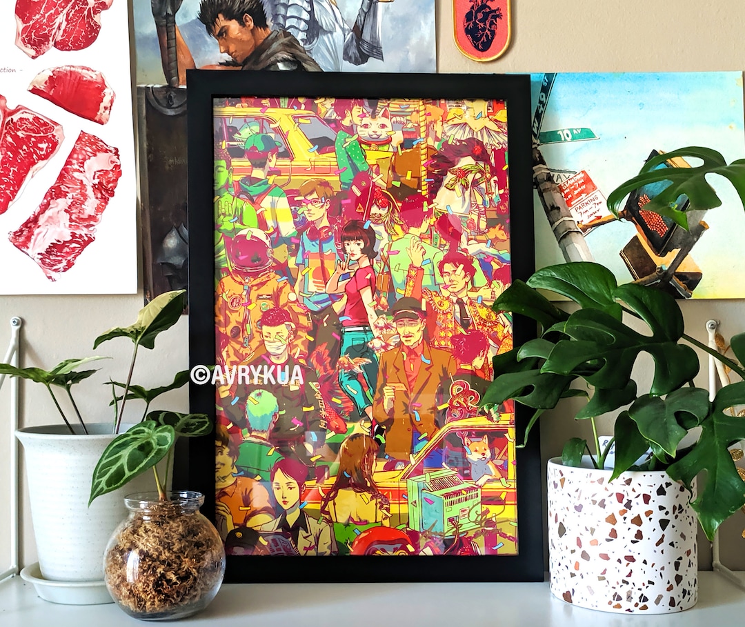 Midnight Parade Paprika 12x18, 16x24 Poster Illustration, Print, Anime