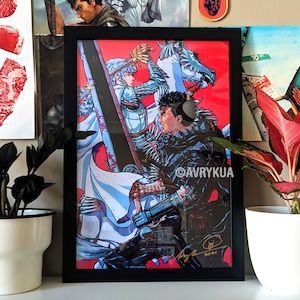 Like the First Clash - Guts Versus Griffith - 12x18&quot;, 16x24&quot; , 24x36&quot; Poster Print