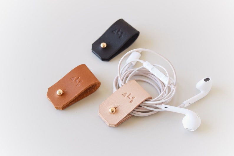Minimal Leather Cord Organizer 4 colors image 0
