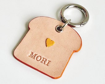 Personalized Leather Dog Tag - Toast