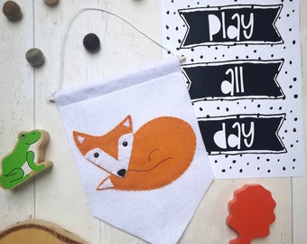 Fox Flag Wall Hanging