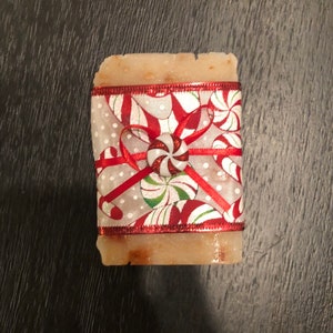 Handmade Christmas Candy Cane Soap!