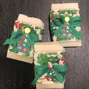 Homemade Christmas Tree Soap Bar!