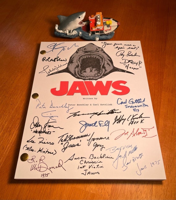 Jaws Script Castsigned Autograph Reprints Jaws Etsy