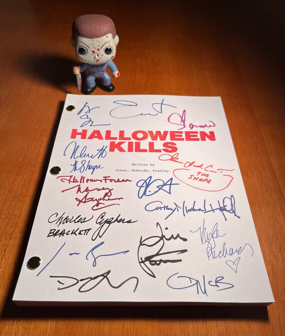 Halloween Kills Script Castsigned Autograph Reprints Etsy Canada