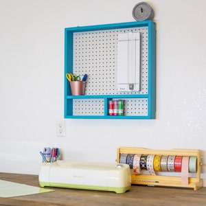Nursery| Pegboard Frame for Organization Wood 24in x 36in Jewelry Peg Board Organizer for Crafts Tools