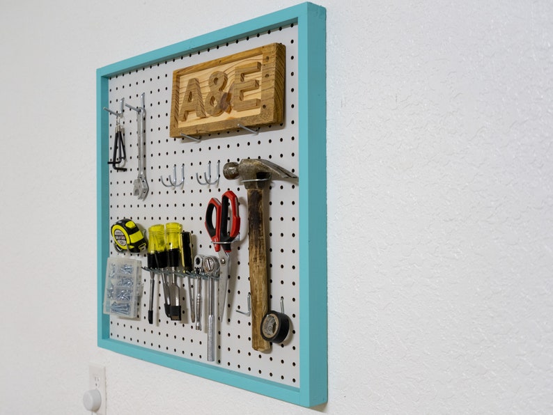 Nursery| Pegboard Frame for Organization Wood 24in x 36in Jewelry Peg Board Organizer for Crafts Tools