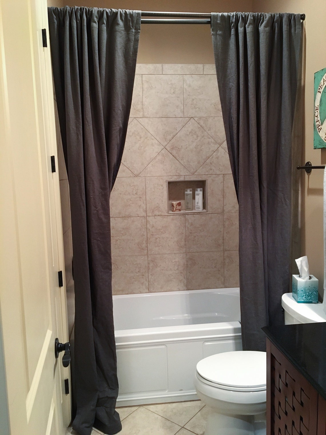 Custom Order Double Panel Shower Curtains Custom Shower Etsy