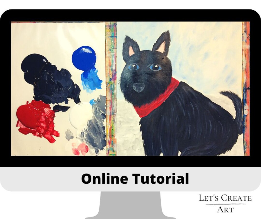 Scottie Dog Painting Tutorial Etsy