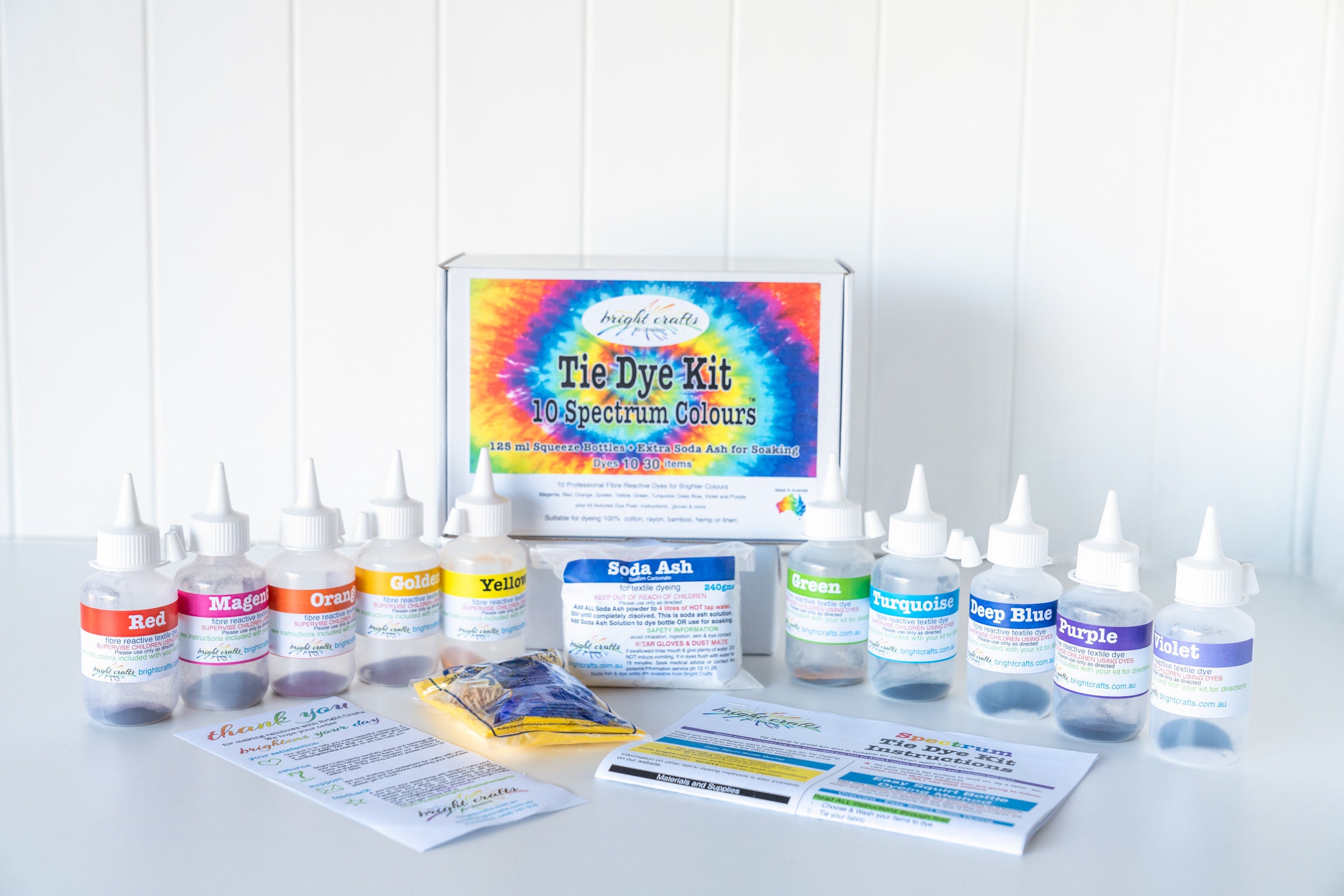 Professional Fabric Tie Dye Kit Handmade Tie Dye Rainbow Etsy UK