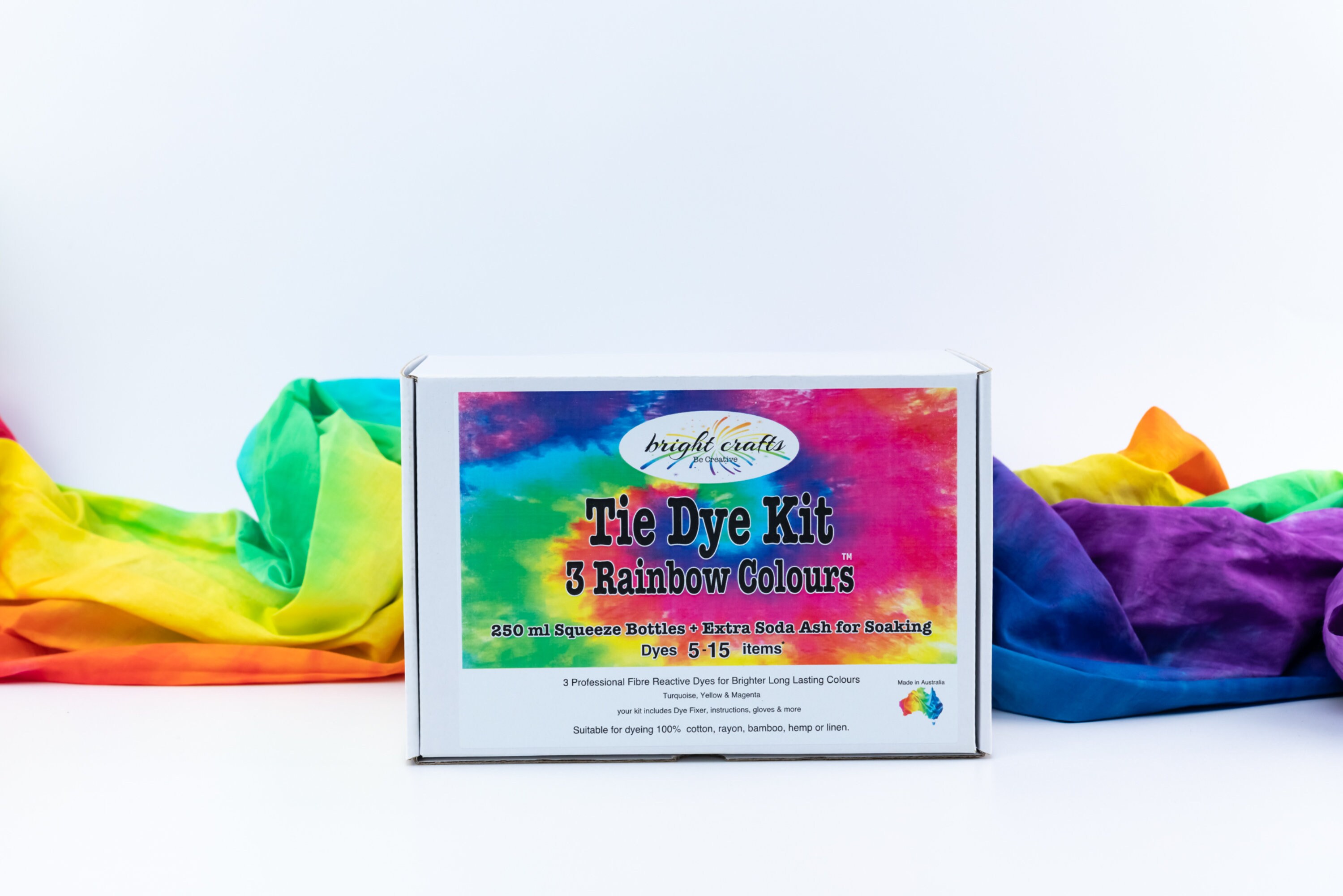 Rainbow Tie Dye Kit 3 rainbow colours professional fabric dyes Etsy