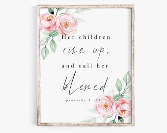 Proverbs 31 28 | Etsy
