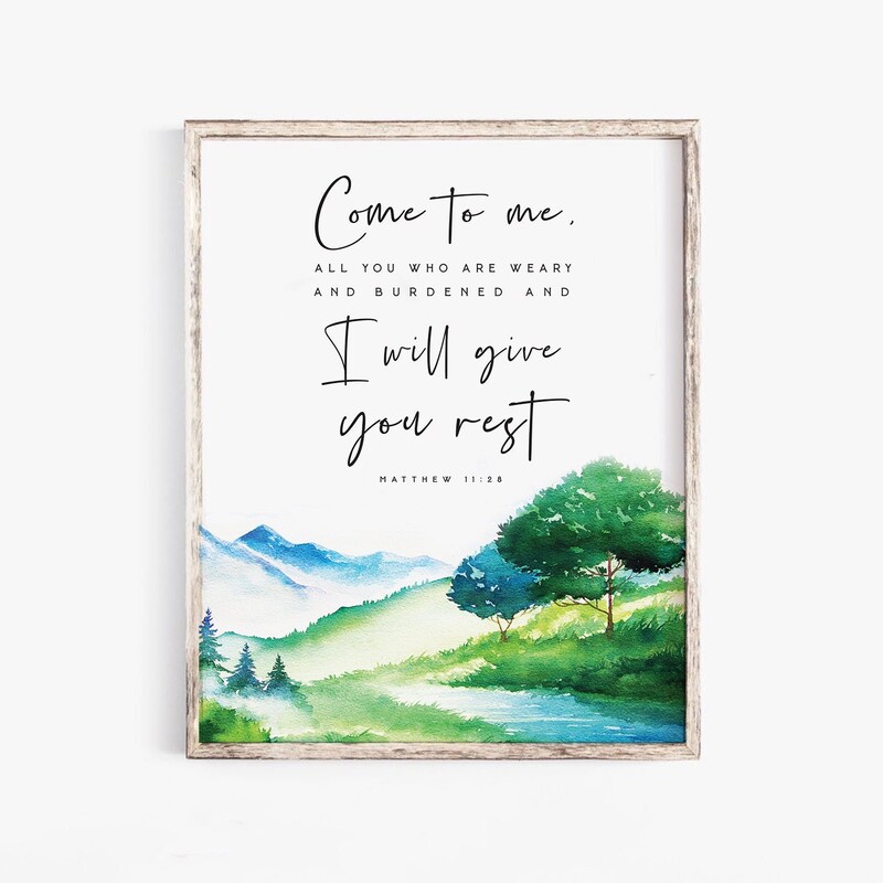 Matthew 11 28 - Etsy