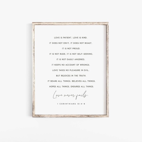 1 Corinthians 13 - Etsy
