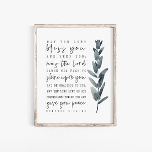 May the lord bless you and keep you printable,Numbers 6:24-26,Scripture Art,Farmhouse Decor Bible verse wall art print,Christian wall art