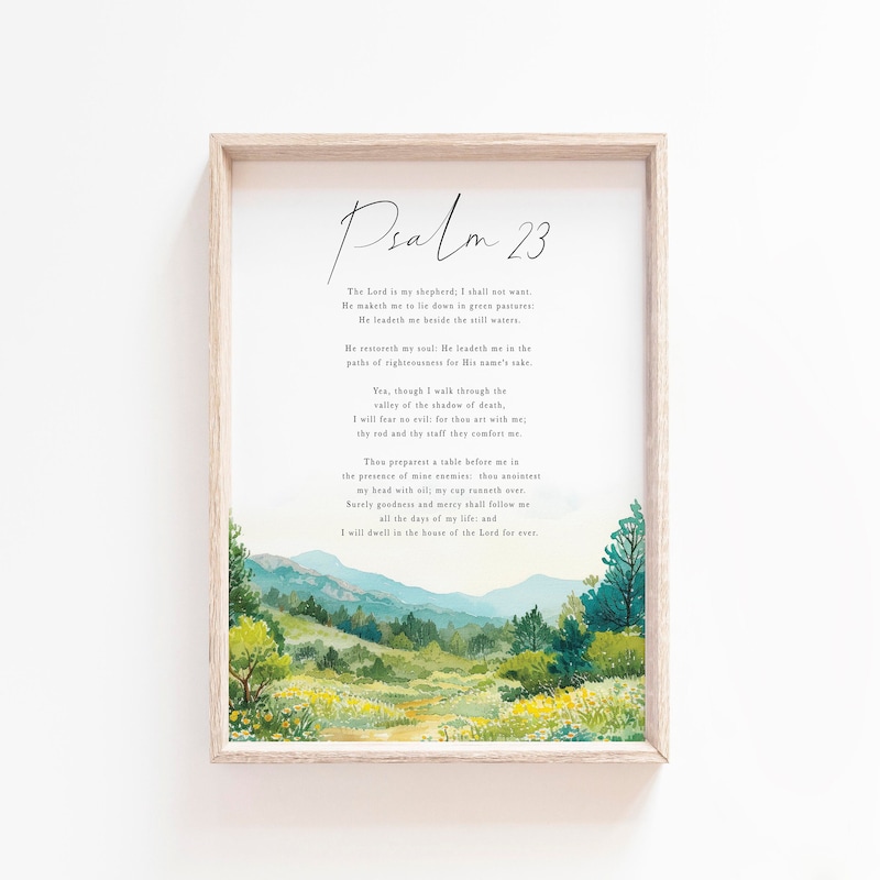 Psalm 23 Wall Poster - Etsy