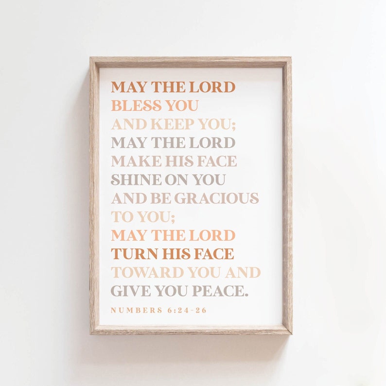 May the Lord Bless You and Keep You Printable Numbers 6:24 - Etsy