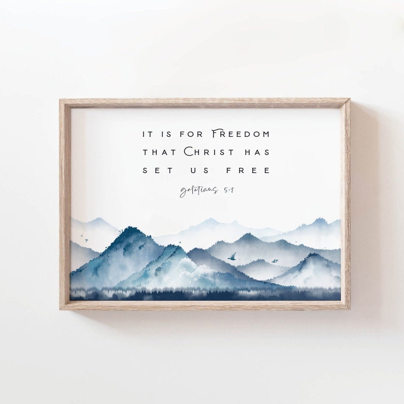 It is for Freedom That Christ Has Set Us Free Galatians 5:1 - Etsy