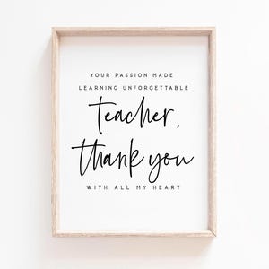 Teacher Appreciation gift tag End of Year gift A Parents Thank You Printable Nursery Teaching Teacher&#39;s Day Wall Art Printable Gift SVG Cut
