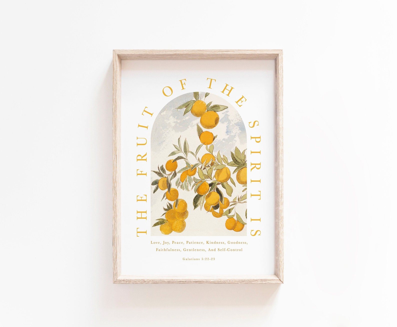Fruit of the Spirit Wall Art Printable Sign Galatians 5:22 Bible Verse ...