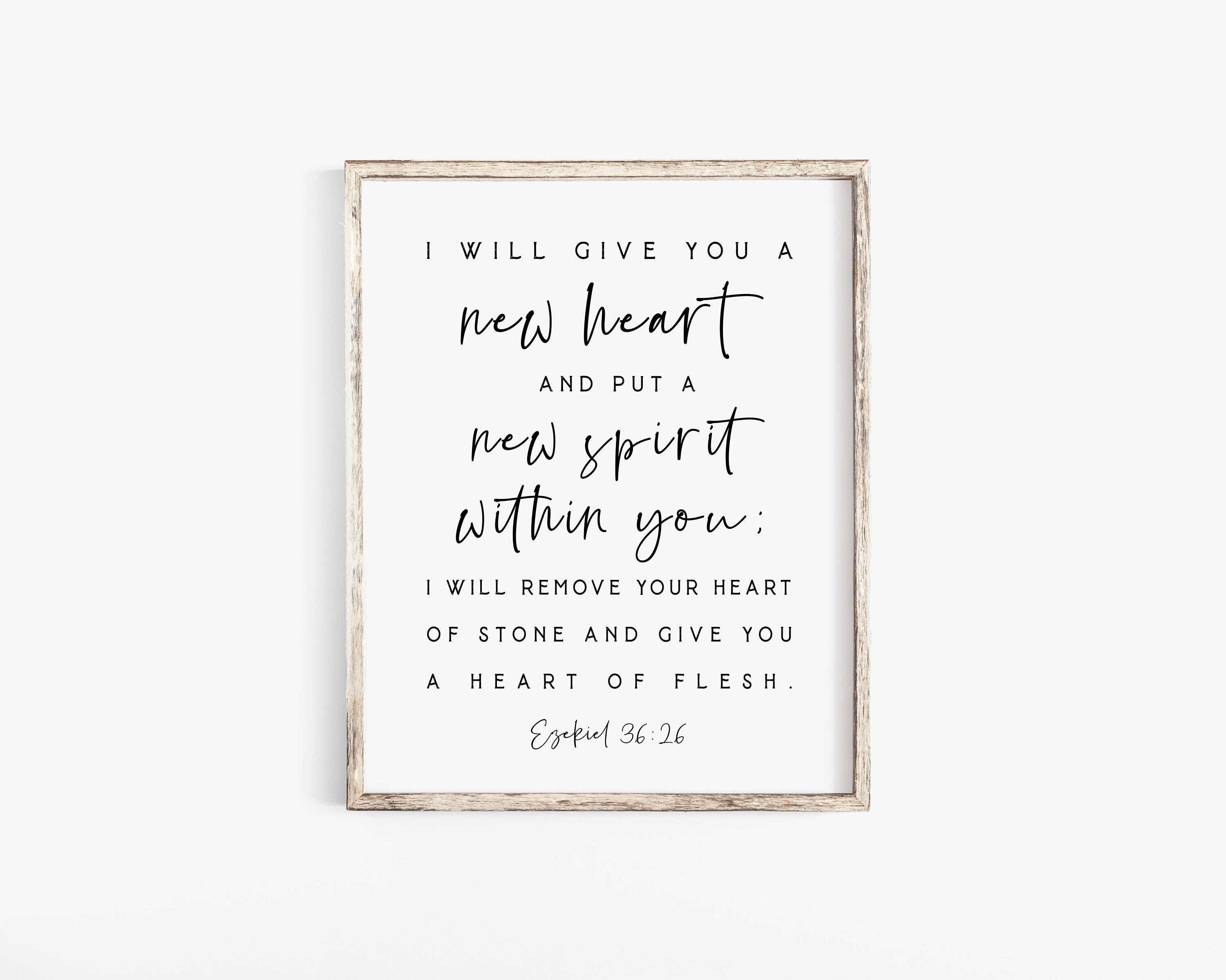 Ezekiel 36:26 I Will Give You a New Heart and Put a New Spirit in You ...