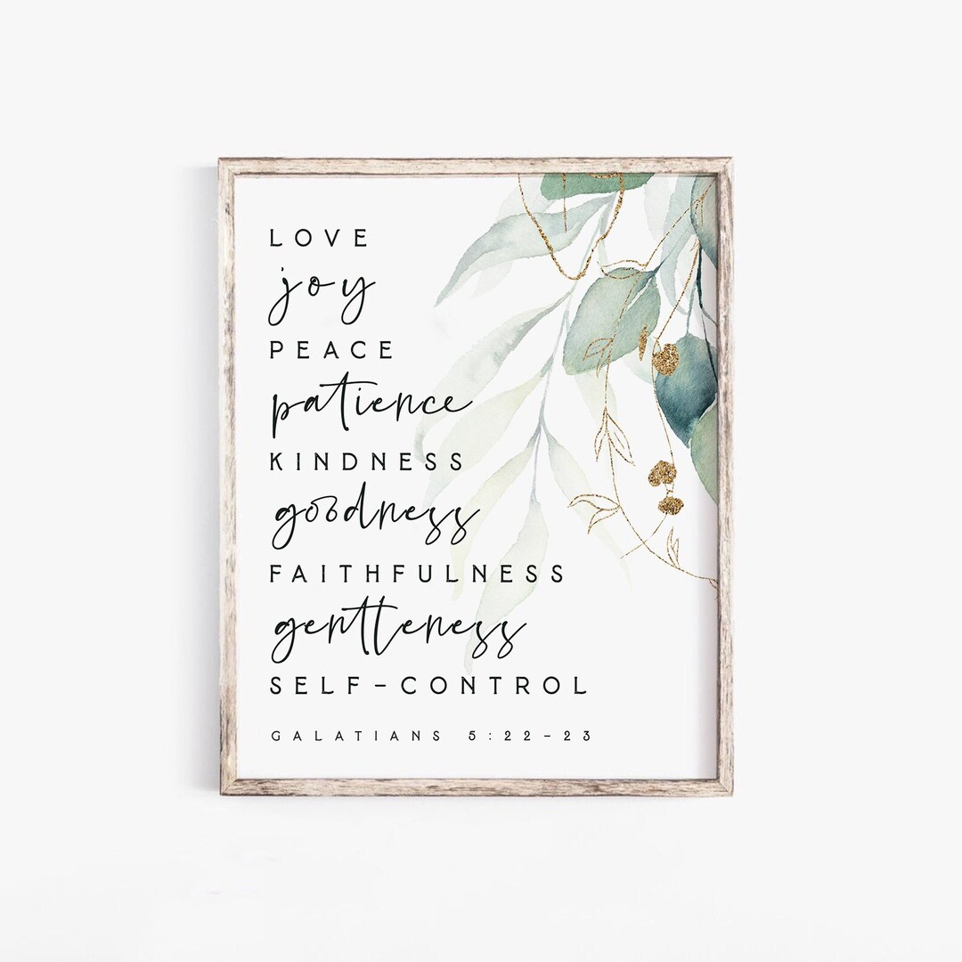 Fruit of the Spirit Wall Art Printable Sign Galatians 5 22 - Etsy Canada
