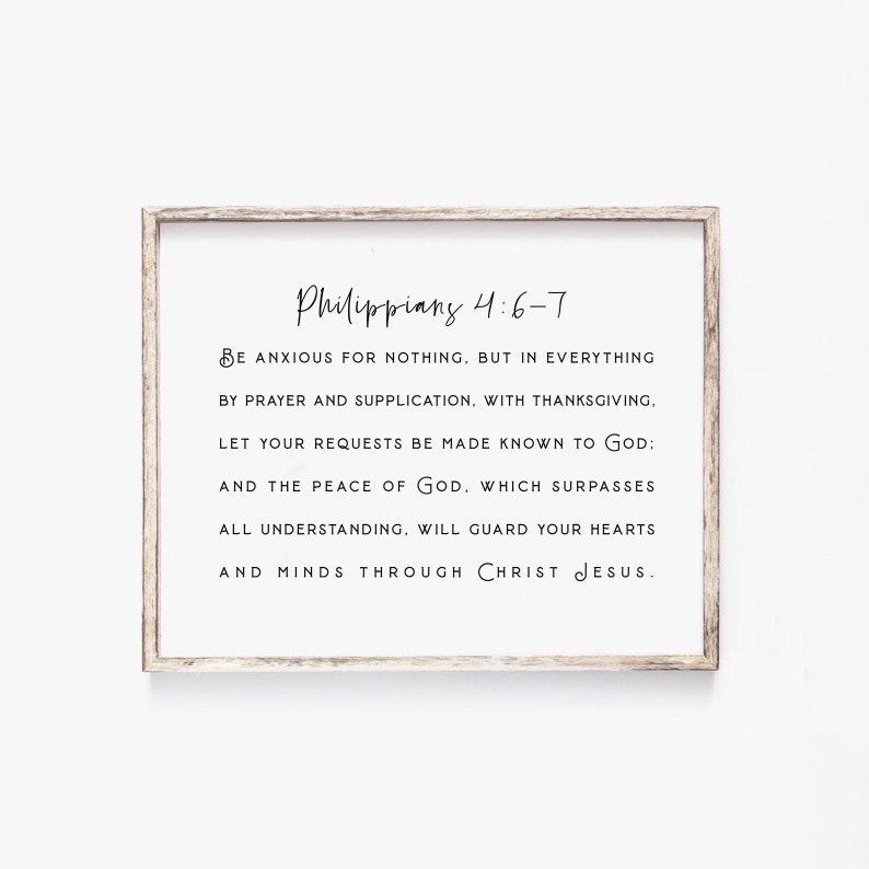 Philippians 4:6-7 Be Anxious for nothing Do not be anxious image 1