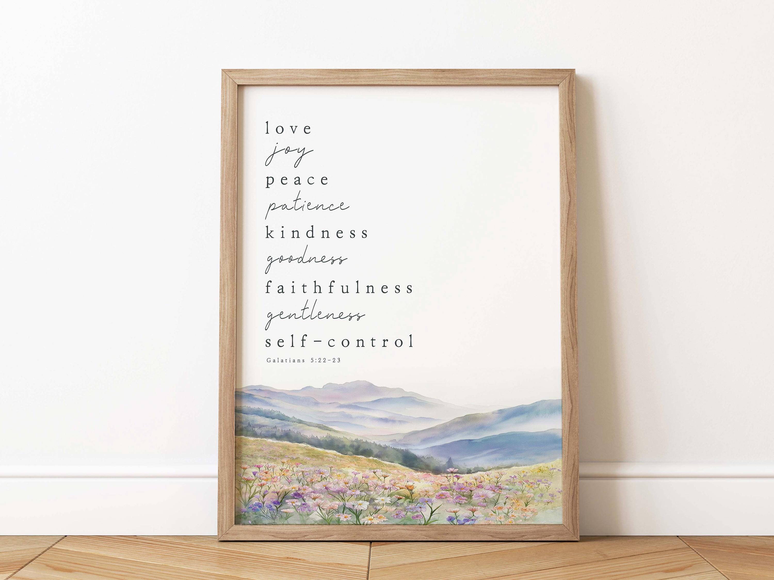 Fruit of the Spirit Wall Art Printable Sign Galatians 5 22 Bible Verse ...
