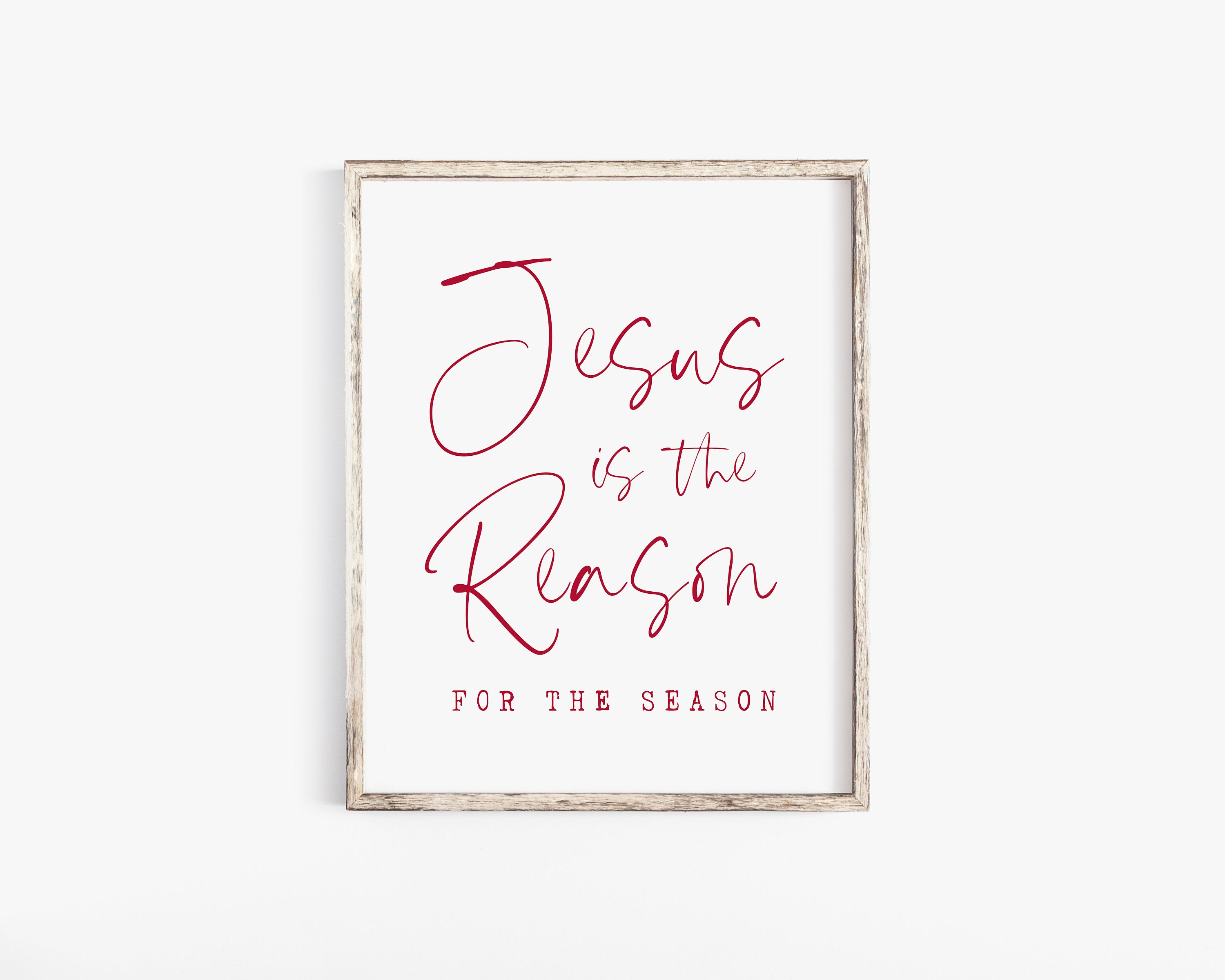 Targa In Metallo Divertente Rosefinch Stone Con Scritta 'Jesus Is The Reason For The Season' - 20x30 Cm, Decorazione Da Parete Vintage Per Casa, Bar O Garage
