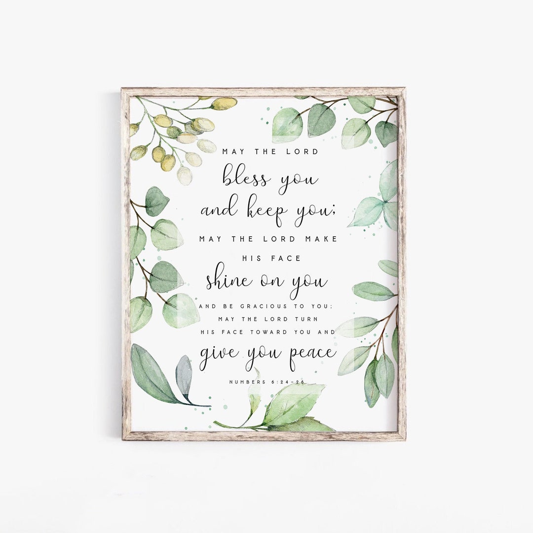 May the Lord Bless You and Keep You Printable Numbers 6:24 - Etsy