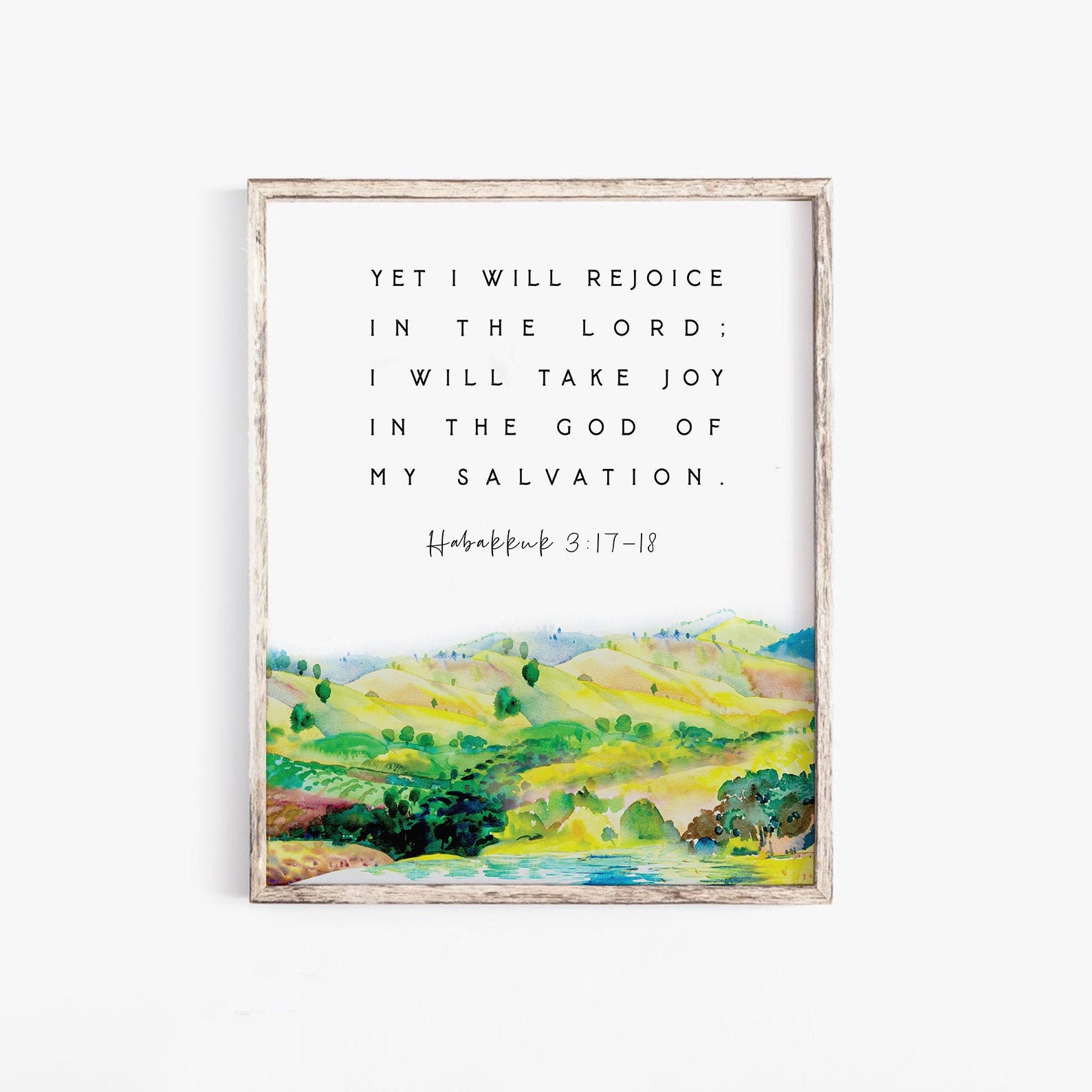 Habakkuk 3:17 I Will Rejoice In The Lord God Of My Salvation - Etsy  Australia
