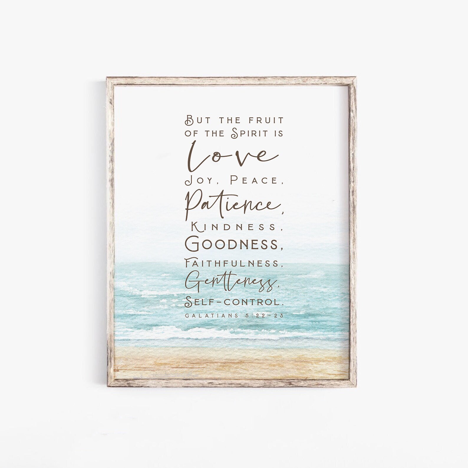 Prints Fruit of the Spirit Wall Art Printable Sign Galatians 5 22 Bible ...