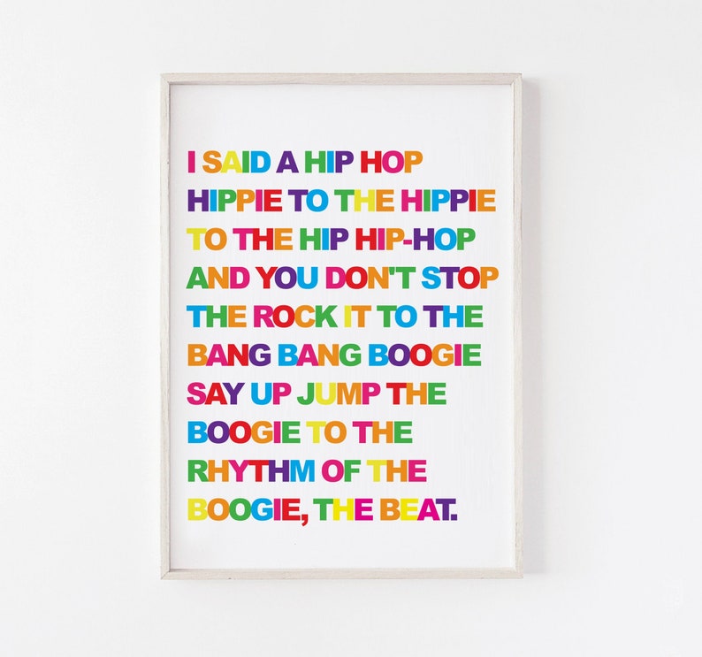 Rappers Delight Hip Hop Poster Printable Wall ArtKids Wall Etsy