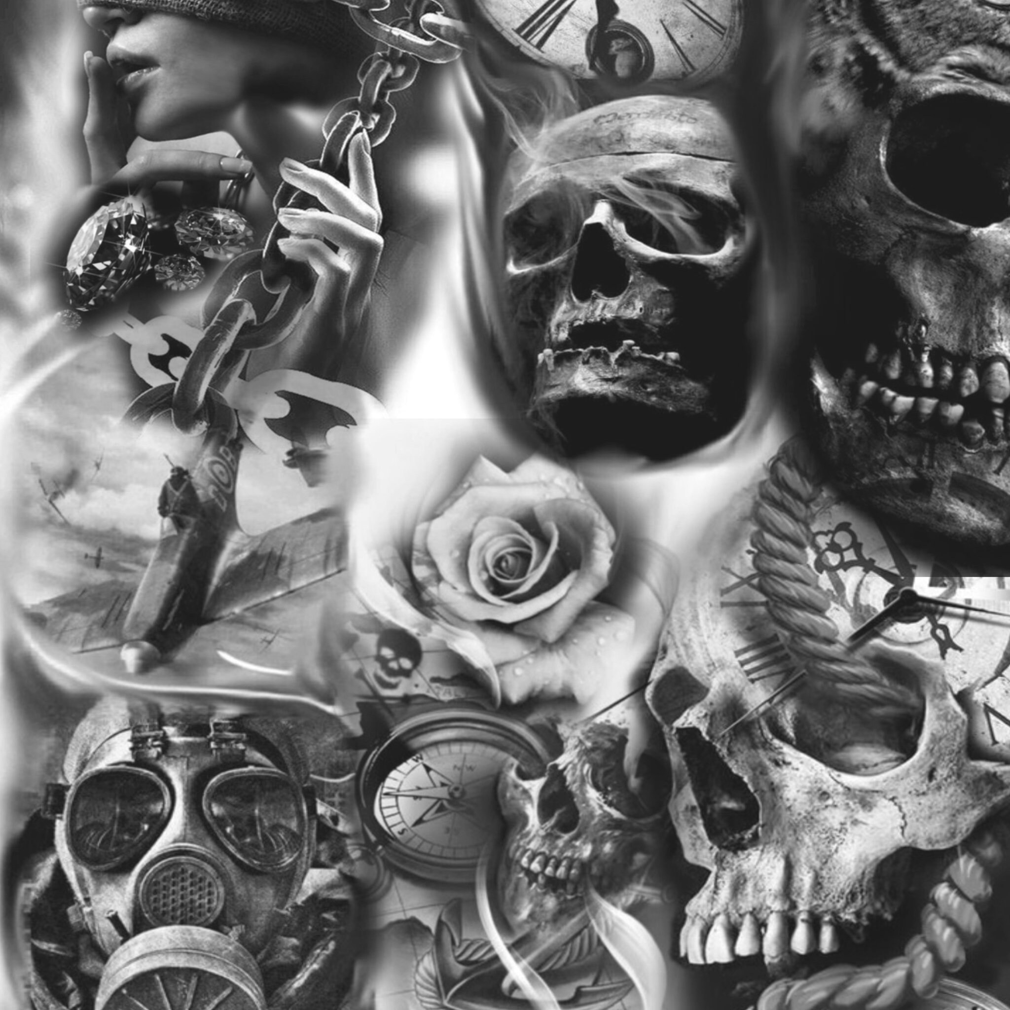 100 Tattoo Design Procreate Brush Sets Digital Designs Vol.1 - Etsy