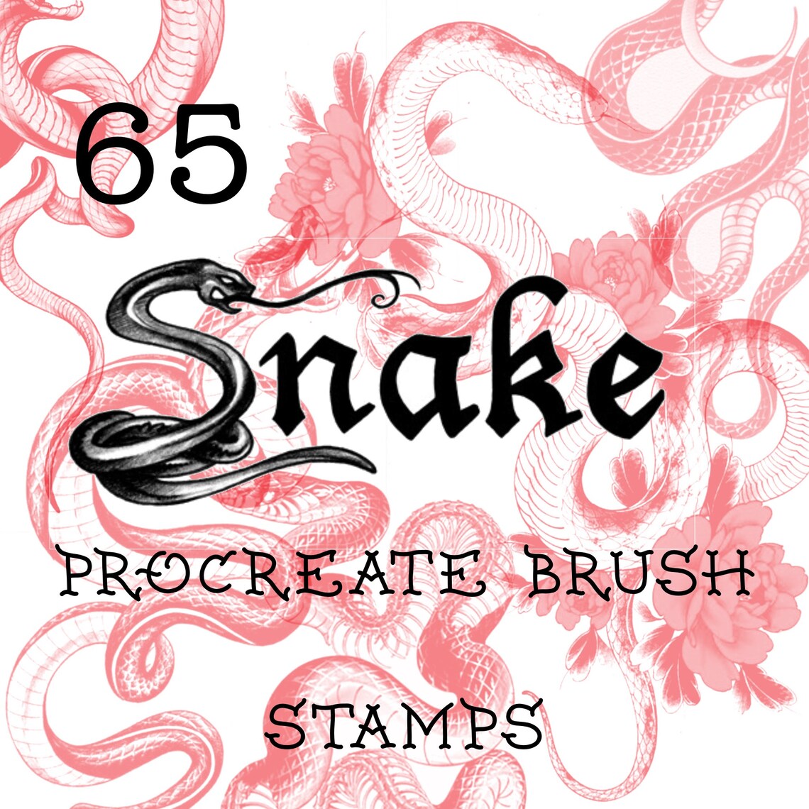 65 Snake Procreate Brushes Tattoo Procreate Brush Set Etsy