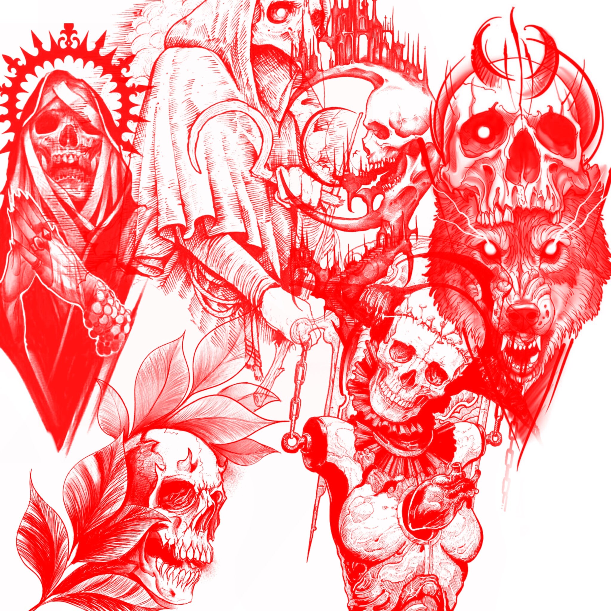 75 Tattoo Procreate Brushes Dark Art Vol . 1 Gothic Etsy Canada