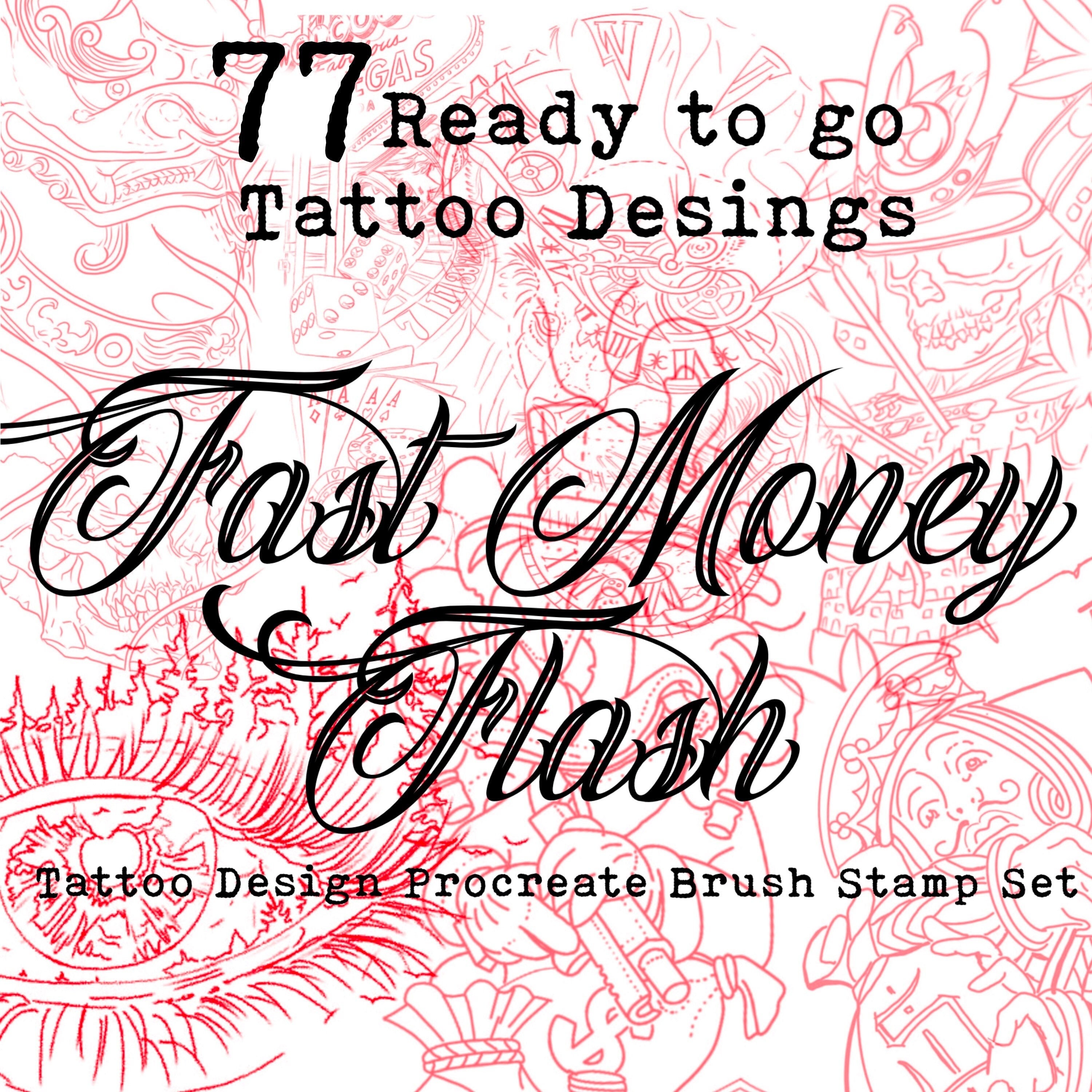 money tattoos drawings