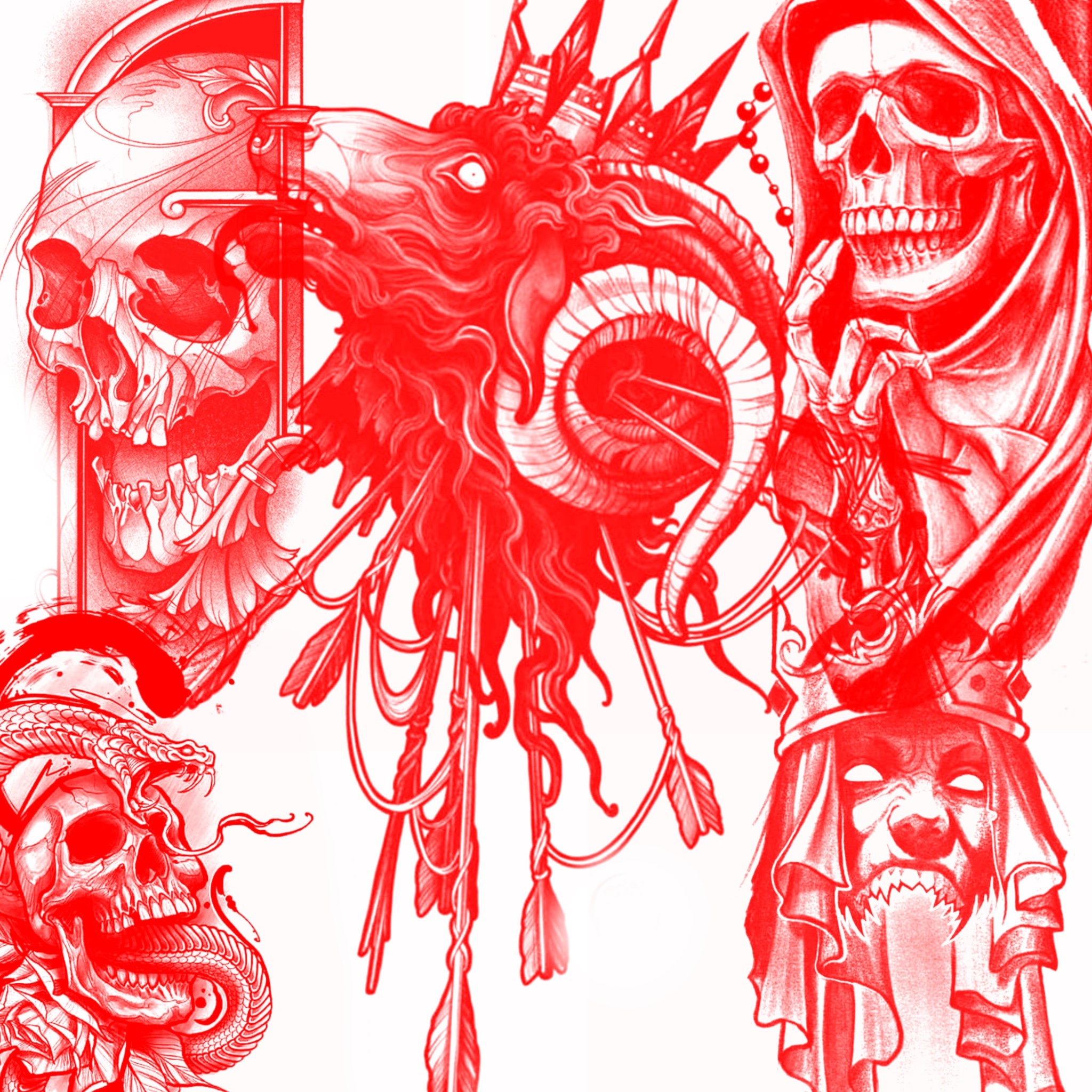 75 Tattoo Procreate Brushes Dark Art Vol . 1 Gothic Etsy Canada