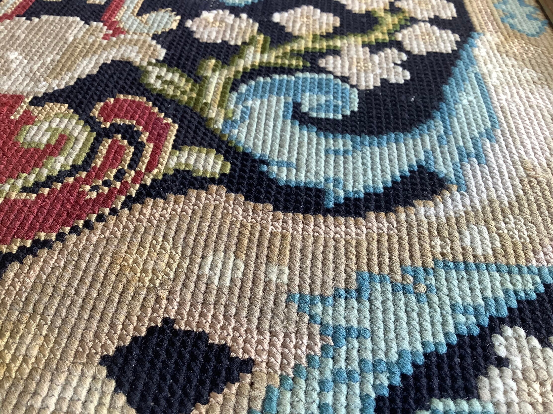 Wool Cross Stitch Tapestry Framed Etsy