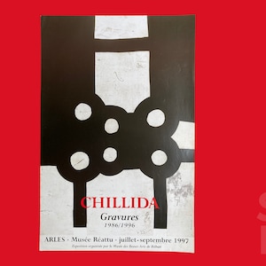 Chillida Exhibition Poster | Original French Gravures Print | Musée Réattu Arles 1997