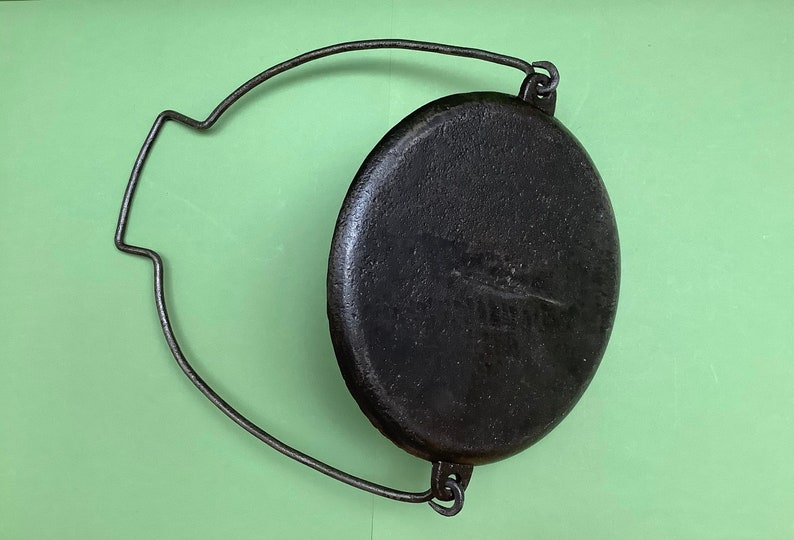 Large Antique Artisan Iron Galette Iron Griddle French Hearth