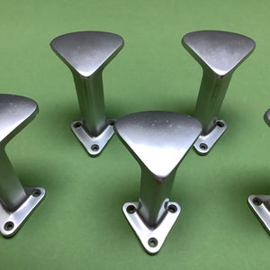 Vintage French Art Deco Industrial Loft Coat Hook | Solid Aluminium Peg | Midcentury Nautical Decor | Sold Separately