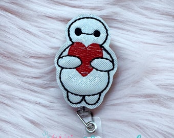 Baymax Big Hero 6, Super Hero Inspired Badge Holder, Keychain, Lanyard, ID holder, badge reel