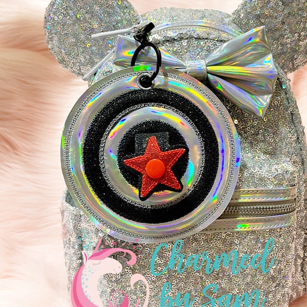 Winter Soldier Captain America Shield Super Hero Inspired Mouse Minnie Mickey Ears Holder, Marvel, Avengers, Captain America